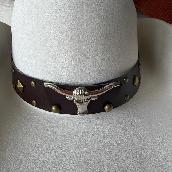 NEW SANSTHS Black Western Cowboy Hat Wide Brim Felt Suede Rodeo Party Costume main image 12